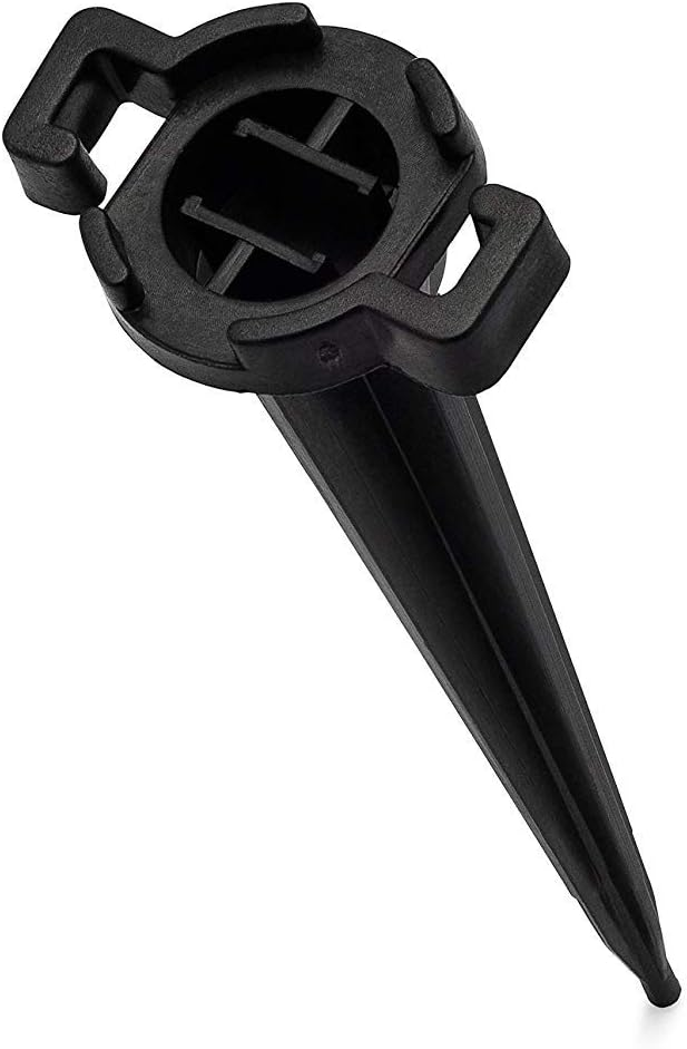 Christmas Light Stakes Universal Yard Lawn Holiday Light Stakes for C7 C9 String Lights, 7.5/4.5 inches Ground Stakes for Christmas Outdoor Lights Holders on Yards, Driveways, Pathways (Green/Black,50 Pieces)