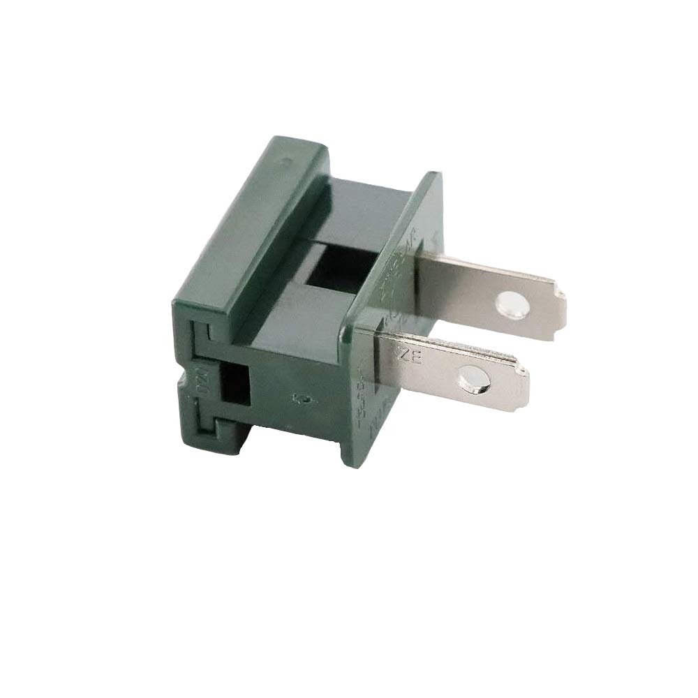 Christmas Female and Male Slip Plug Electrical Vampire Plug Lighting Outlet Green Zip Plug Gilbert Plug Male Female Slide Plug Inline Plug Adapter for Xmas Holiday Party (SPT-1, 25 Pieces)