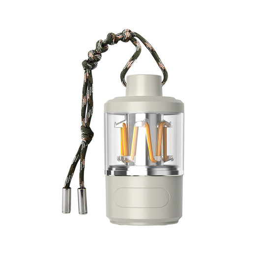 Outdoor mini camping light, convenient LED flashlight, high-power vertical lighting lamp, fast-charging portable tent light
