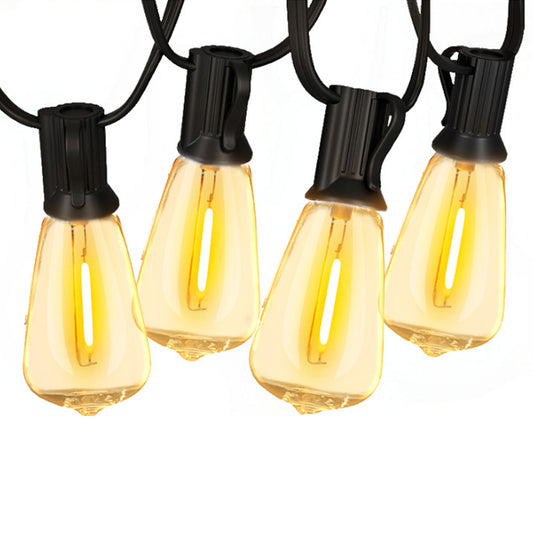 Plug-in ST38 string of lights for urban roof eaves, exterior wall decoration, outdoor waterproof, Christmas and holiday