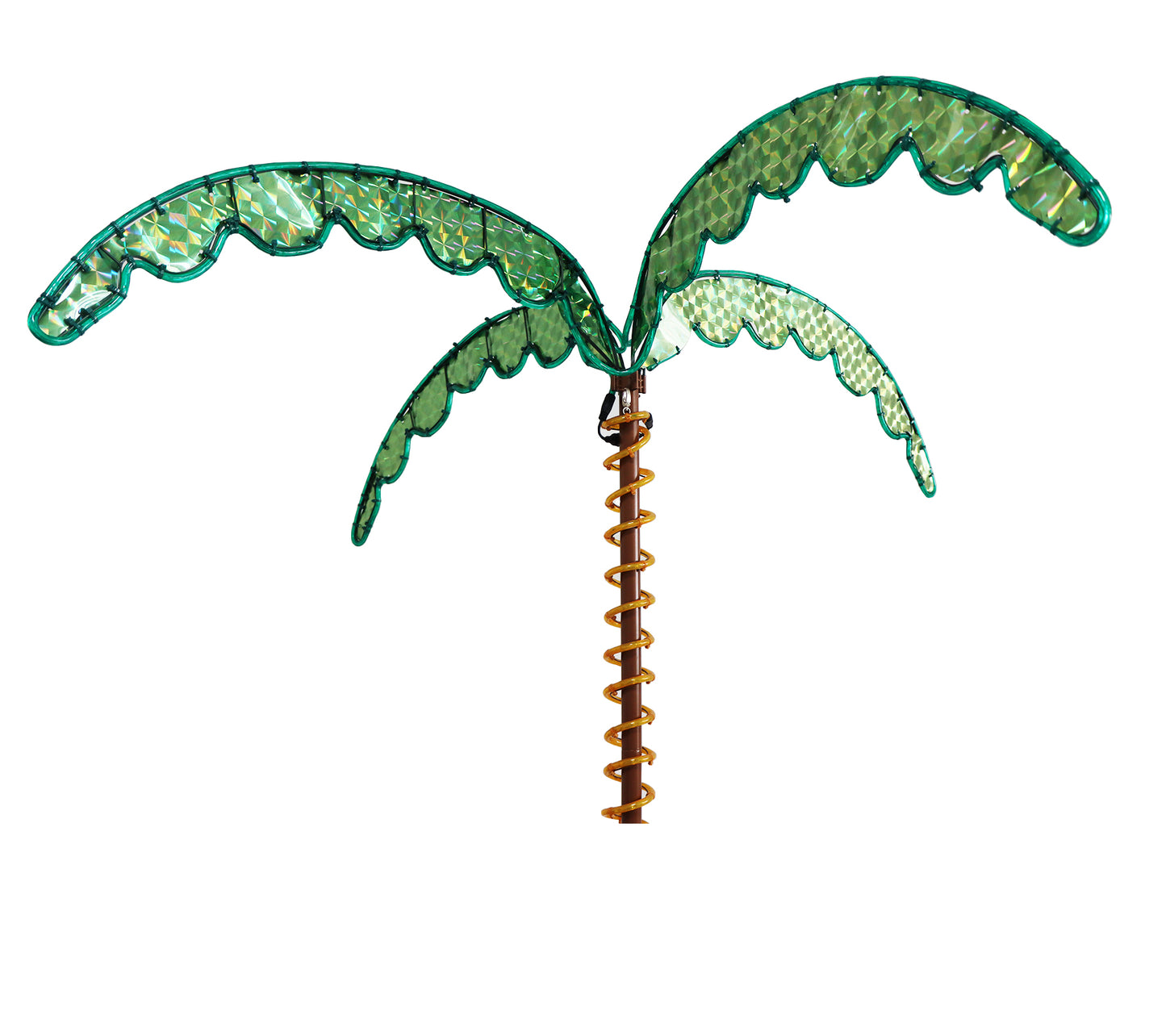 7FT LED Lighted Palm Tree for Outside Patio, Hawaii-Style Lighted Coconut Palm Tree, Outdoor & Indoor Holiday Decoration for Backyard, Poolside, Garden, Terrace