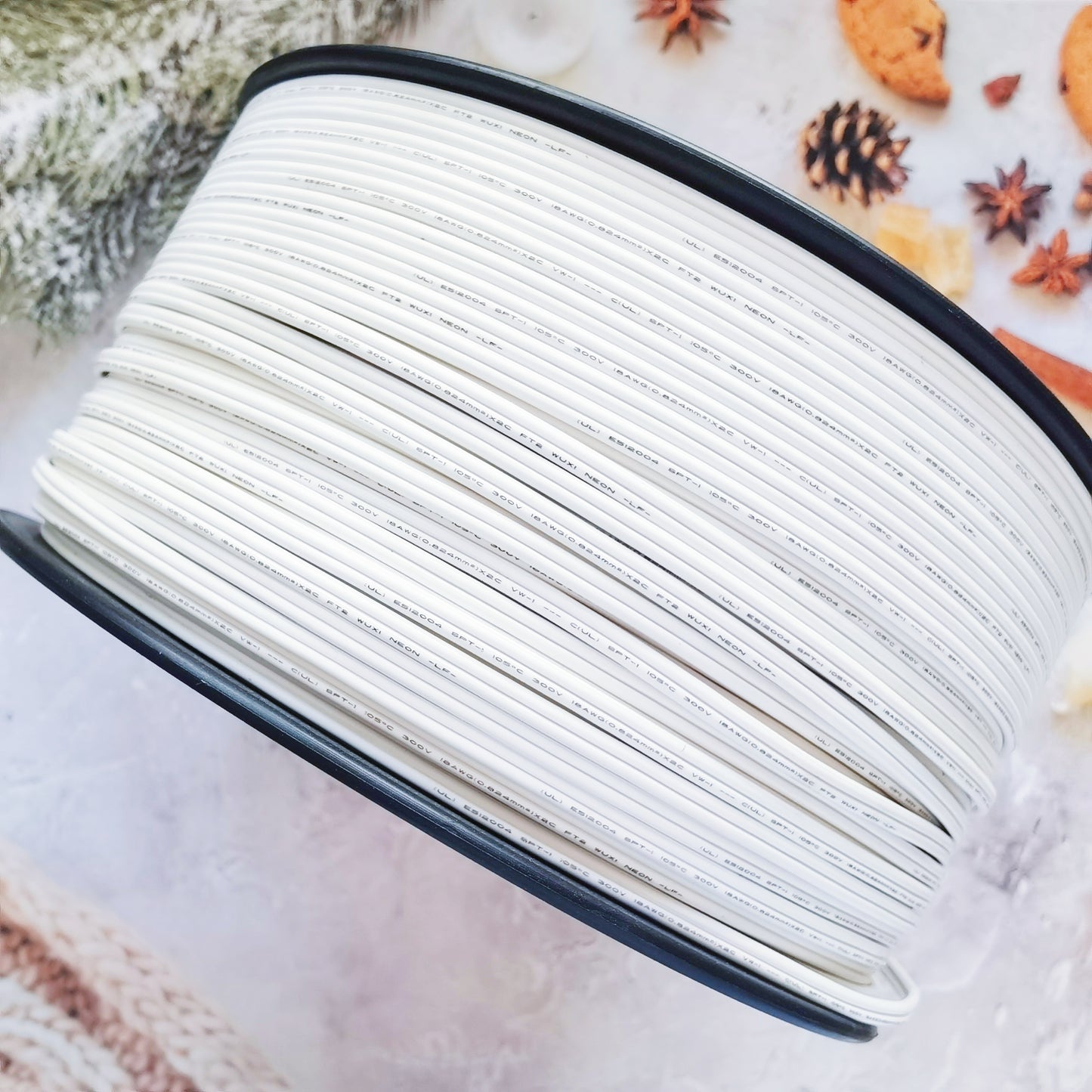 Low Voltage Landscape Wire,Black/White/Green,,UL List 18/2 SPT-1 Electrical Wire,for Light and Lamp Extension Cable(-1/250FT)