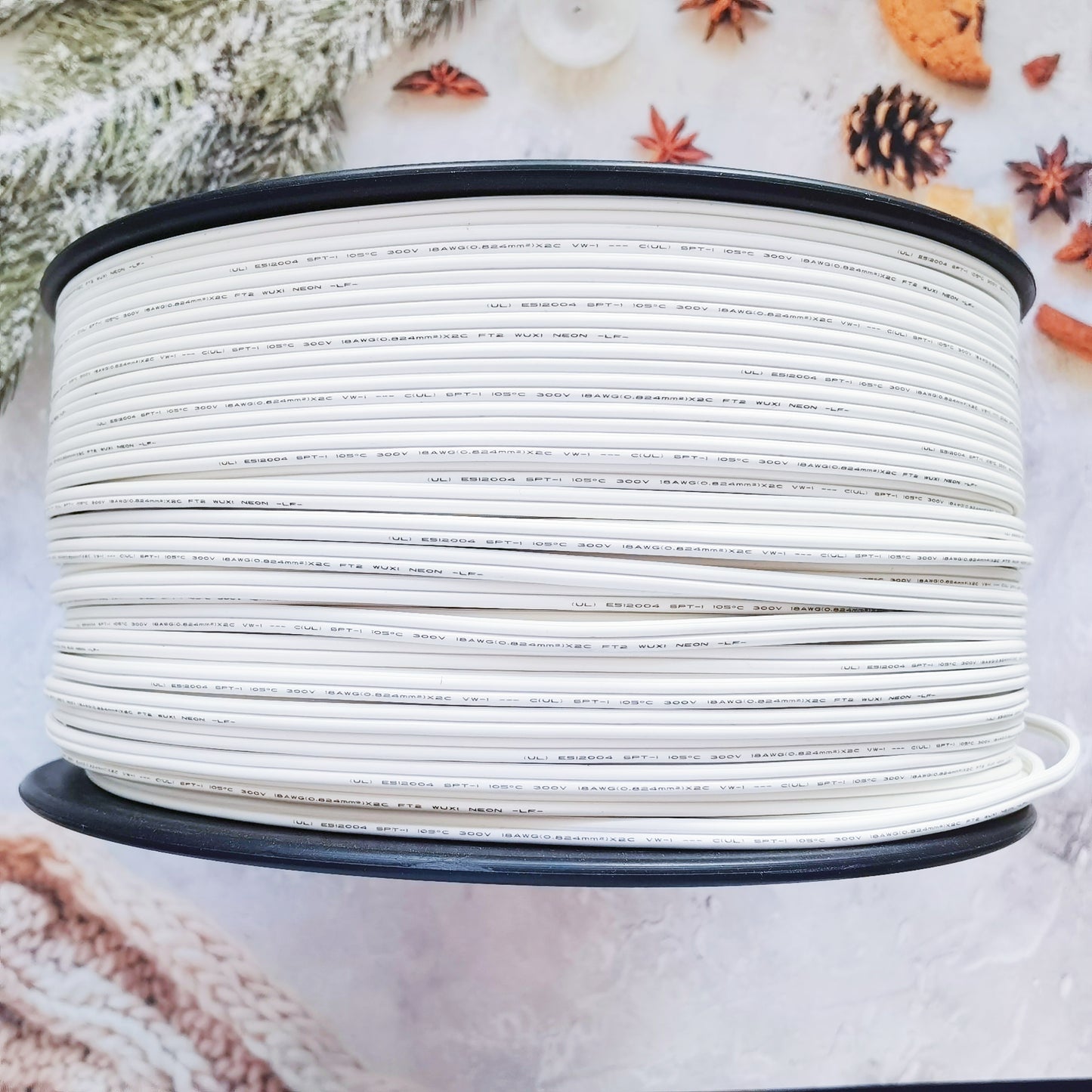 Low Voltage Landscape Wire,Black/White/Green,,UL List 18/2 SPT-1 Electrical Wire,for Light and Lamp Extension Cable(-1/250FT)