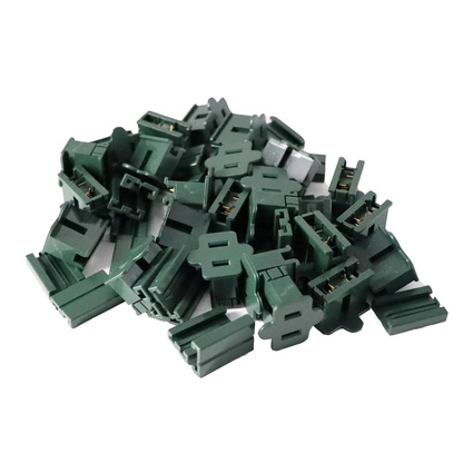 Christmas Female and Male Slip Plug Electrical Vampire Plug Lighting Outlet Green Zip Plug Gilbert Plug Male Female Slide Plug Inline Plug Adapter for Xmas Holiday Party (SPT-1, 25 Pieces)