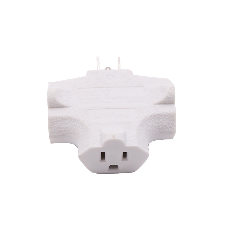 Outlet Extender [UL Listed] 3 Way Electrical Splitter - 3 T-Shaped Adapter Outdoor Power Splitter Grounded Wall Tap Adapter Heavy Duty (4, green/black/white/yellow/orange)
