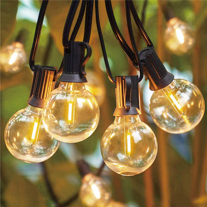 G40 Led Replacement Light Bulbs, E12 Screw Base Shatterproof Globe Bulbs for Outdoor String Lights, 1Watt Equvalent to 5 Watt Incandescent Bulbs,Warm White, 25Pack