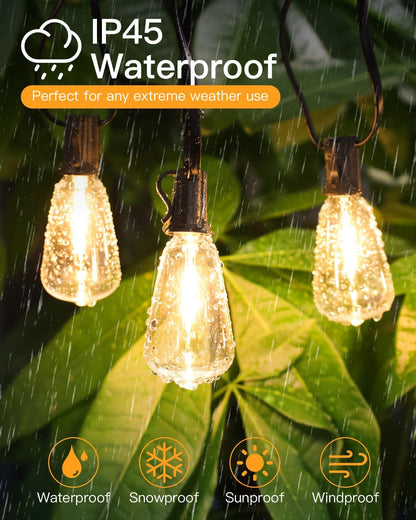 LED String Light Bulbs, ST38 Shatterproof LED Replacement Bulbs for Outdoor String Lights Eidison Bulb fits E12 C7 Screw Base, 1Watt Equvanlent to 7Watt Incandescant Bulbs, Warm White, 25 Pack